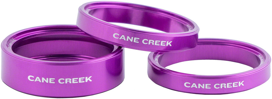 Cane Creek Interlok Chroma Studio Headset Spacer Kit - 1 10mm 2 5mm Purple Cane Creek Interlok Chroma Studio Headset Spacer Kit - 1 10mm 2 5mm Purple