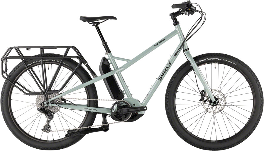 Surly Skid Loader Cargo Ebike - 27.5", Steel, Bathwater Gray