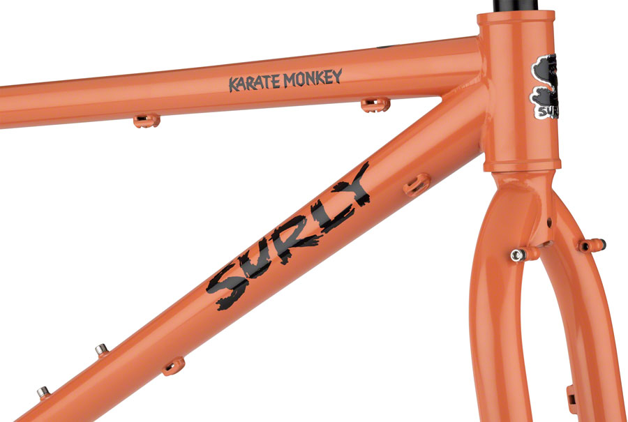 Surly Karate Monkey Frameset - 27.5", Steel, Peach Salmon Sundae - Image 2