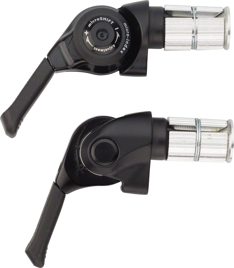 microSHIFT Bar End Shifter Set - Road Double/Triple Shimano