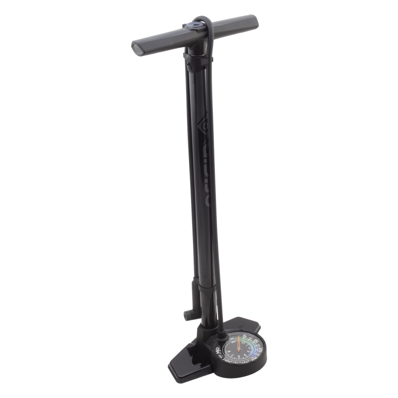Origin8 Airaid MAXI PLUS HP/HV Floor Pump  4` Analog PV/SV 35psi / 140psi 27` Steel Black