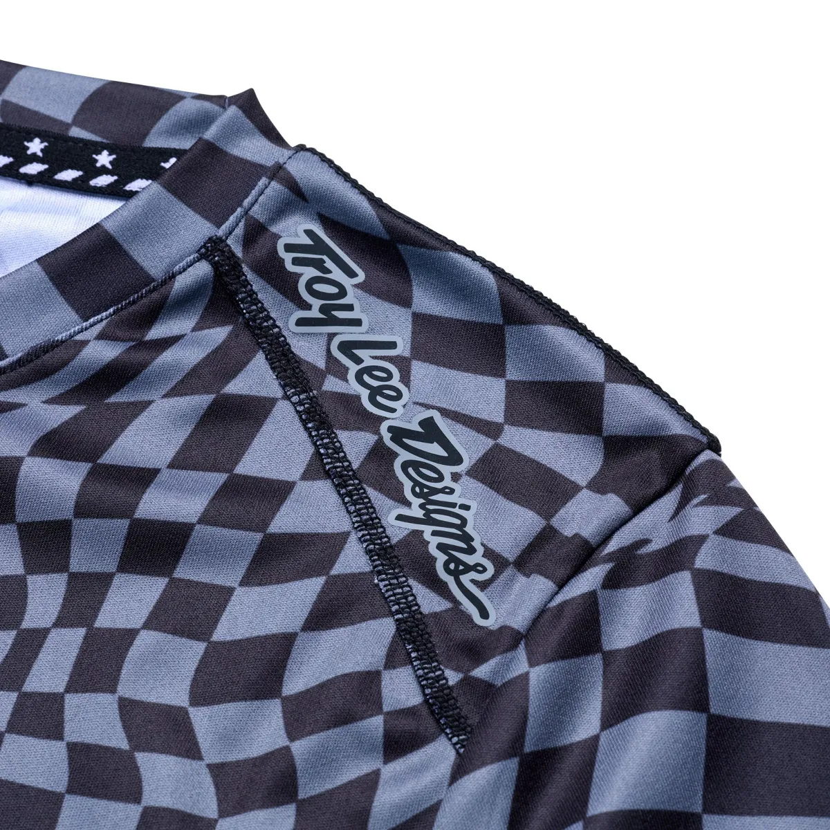 Womens Lilium Long Sleeve Jersey Twisted Checkers Black / Gray - Image 3