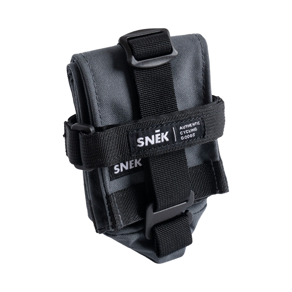 Snek Roll Top Saddle and Frame Bag - Charcoal Snek Roll Top Saddle and Frame Bag - Charcoal
