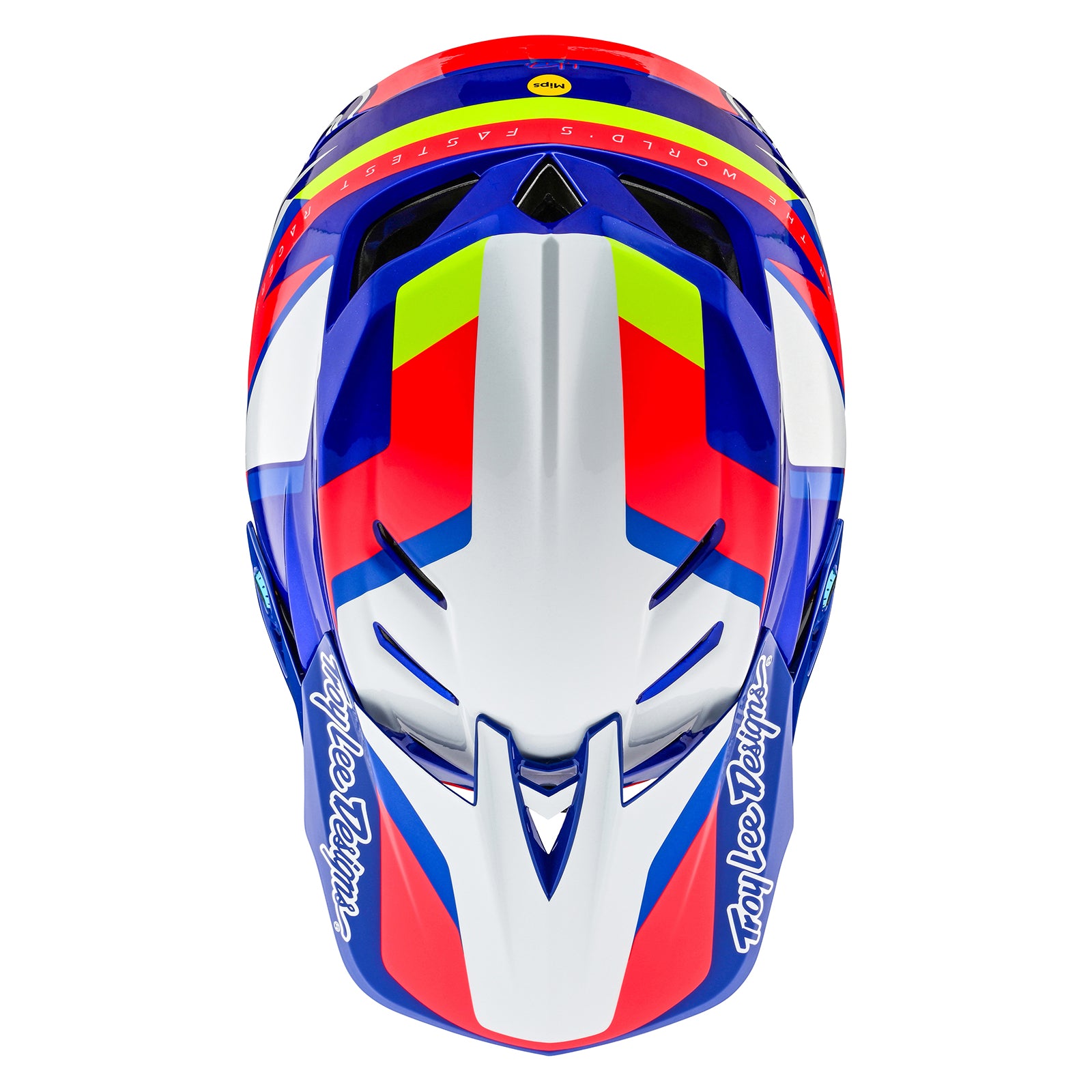 D4 Composite Helmet Omega White / Blue - Image 8
