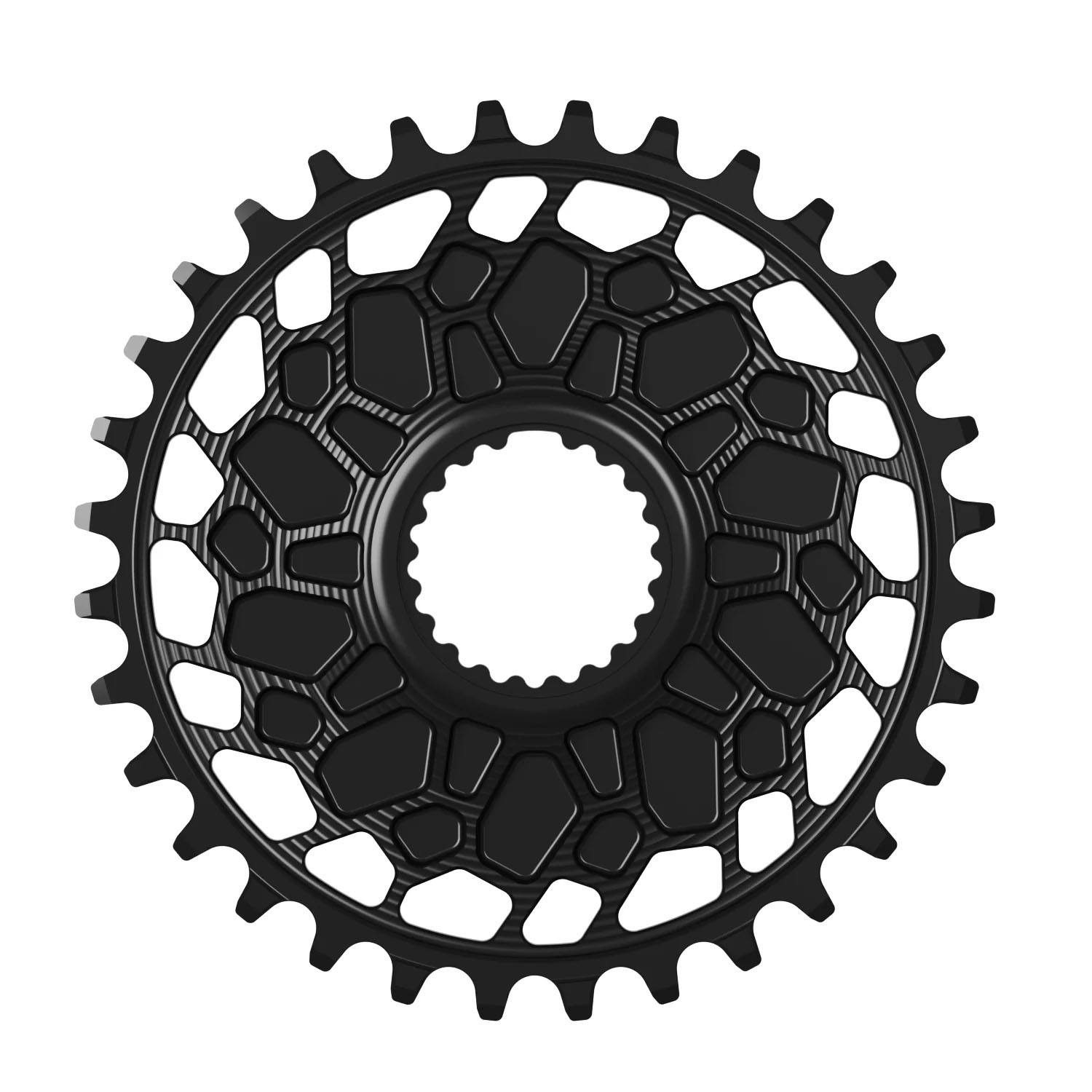 Works Components GEO SRAM GXP Chainring Speed: 12 BCD: Direct Mount SRAM 3 Bolt Front 7075-T6 Aluminum Black variant 2