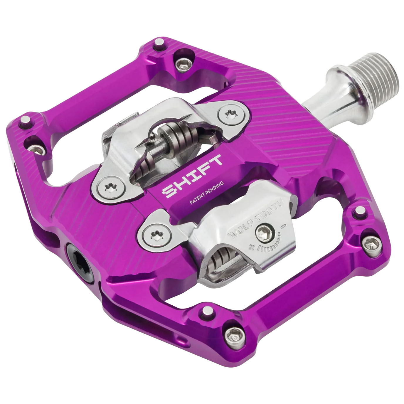 Wolf Tooth Components SHIFT Downhill Clipless Pedal Ultraviolet Purple Wolf Tooth Components SHIFT Downhill Clipless Pedal Ultraviolet Purple