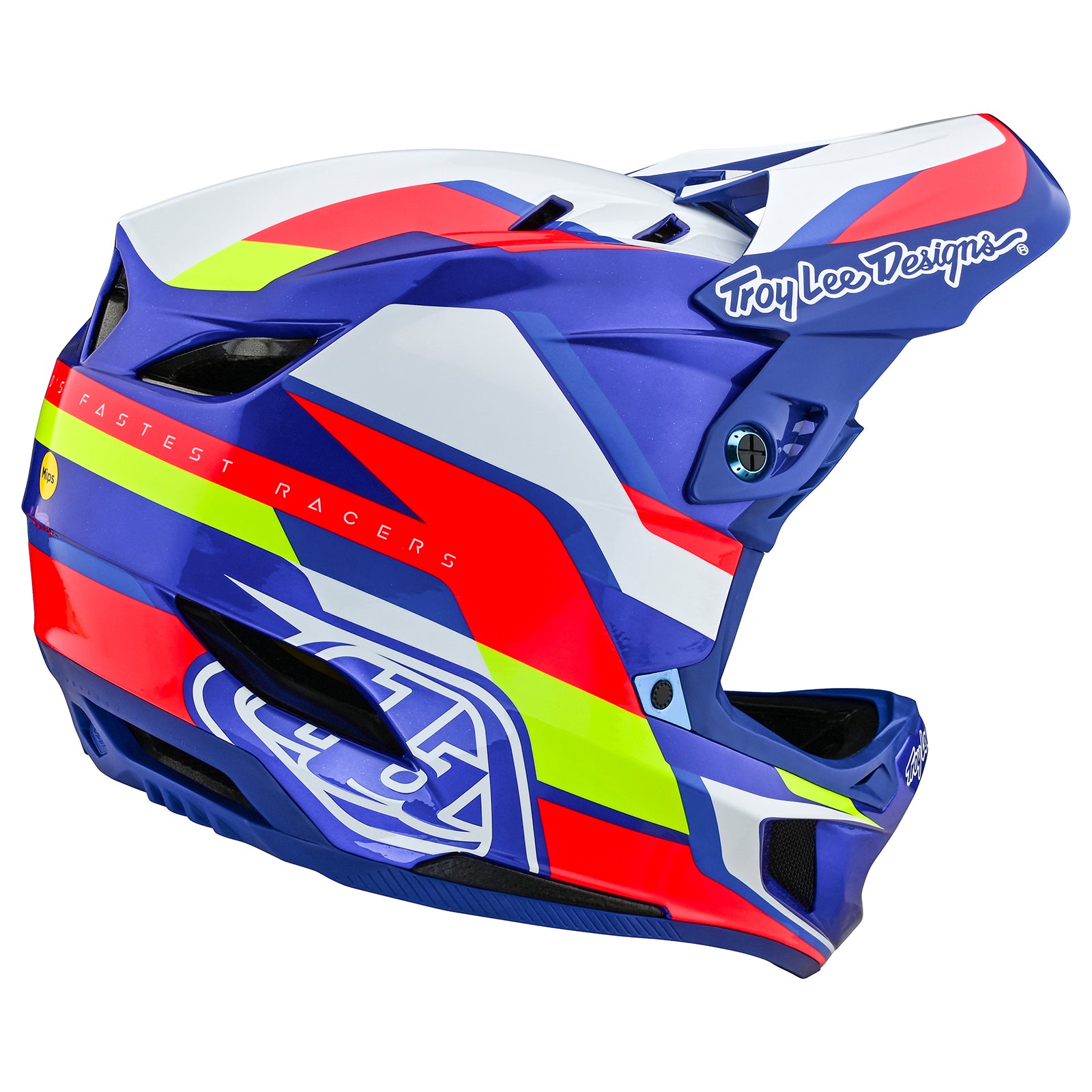 D4 Composite Helmet Omega White / Blue - Image 4