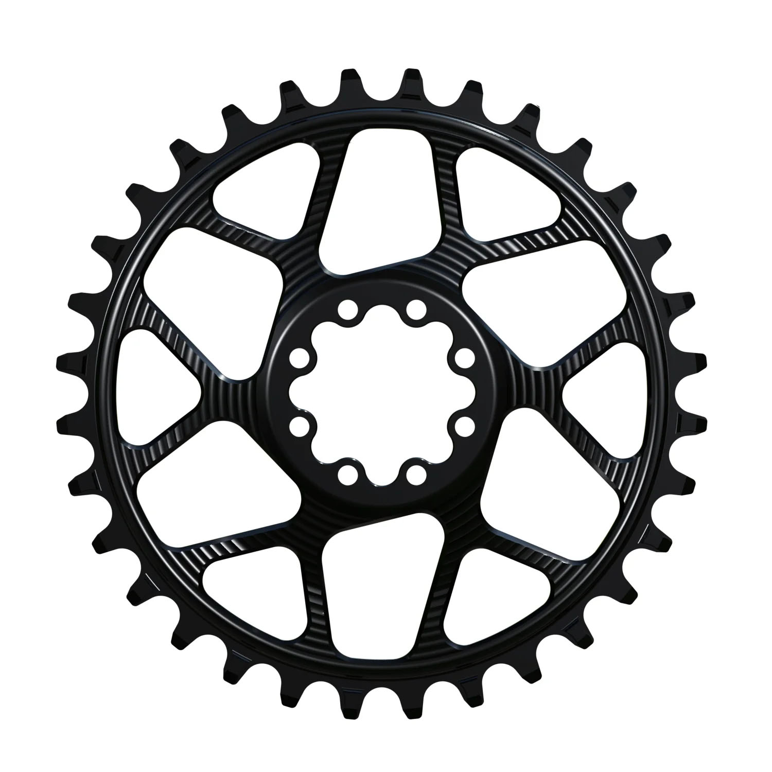 Works Components Round Chainring SRAM 8-Bolt 40T 6mm Offset Blk