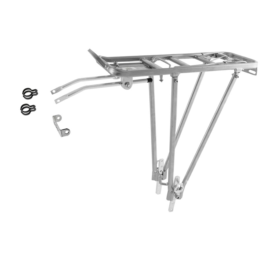 M-Wave Screw-On II A Rear rack with spring clamp Silver Fits 24'' to 28'' Max load 55lbs SIlver M-Wave Screw-On II A Rear rack with spring clamp Silver Fits 24'' to 28'' Max load 55lbs SIlver