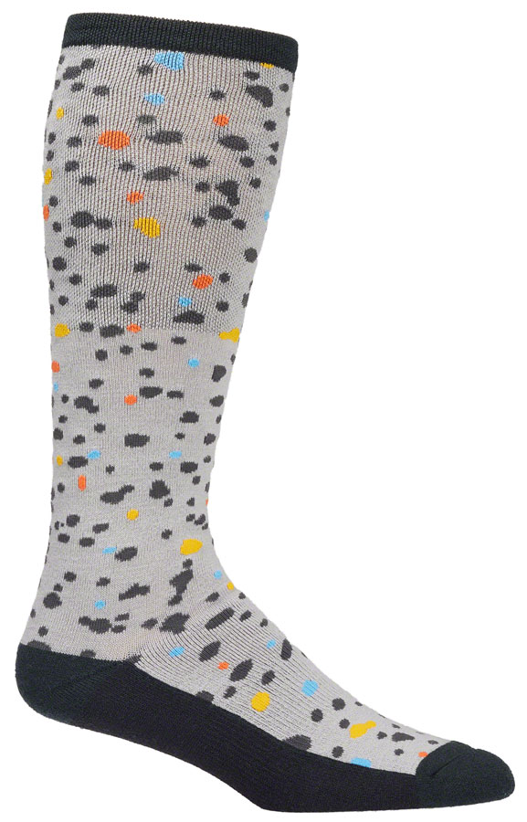 45NRTH Speck Heavyweight Knee High Wool Sock - Gray/Dark Blue - Image 3