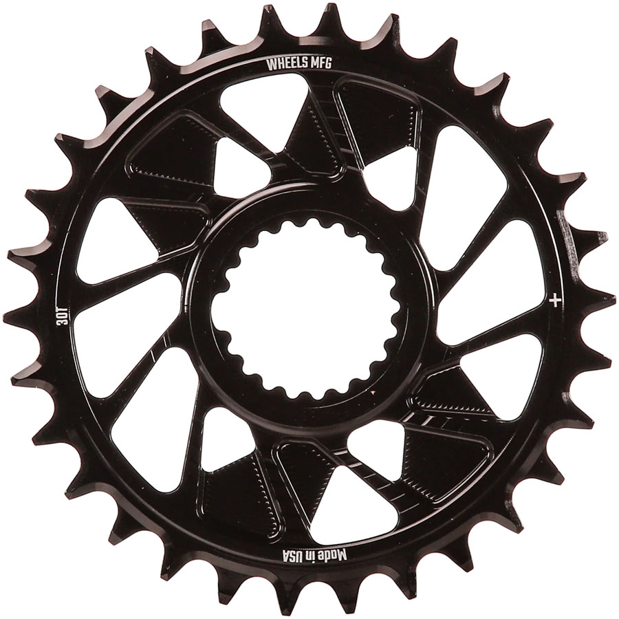 Wheels Manufacturing Direct Mount Chainring - 30t Shimano Direct Mount 1.5mm Outboard Offset HG+ Chain Compatible BLK Wheels Manufacturing Direct Mount Chainring - 30t Shimano Direct Mount 1.5mm Outboard Offset HG+ Chain Compatible BLK