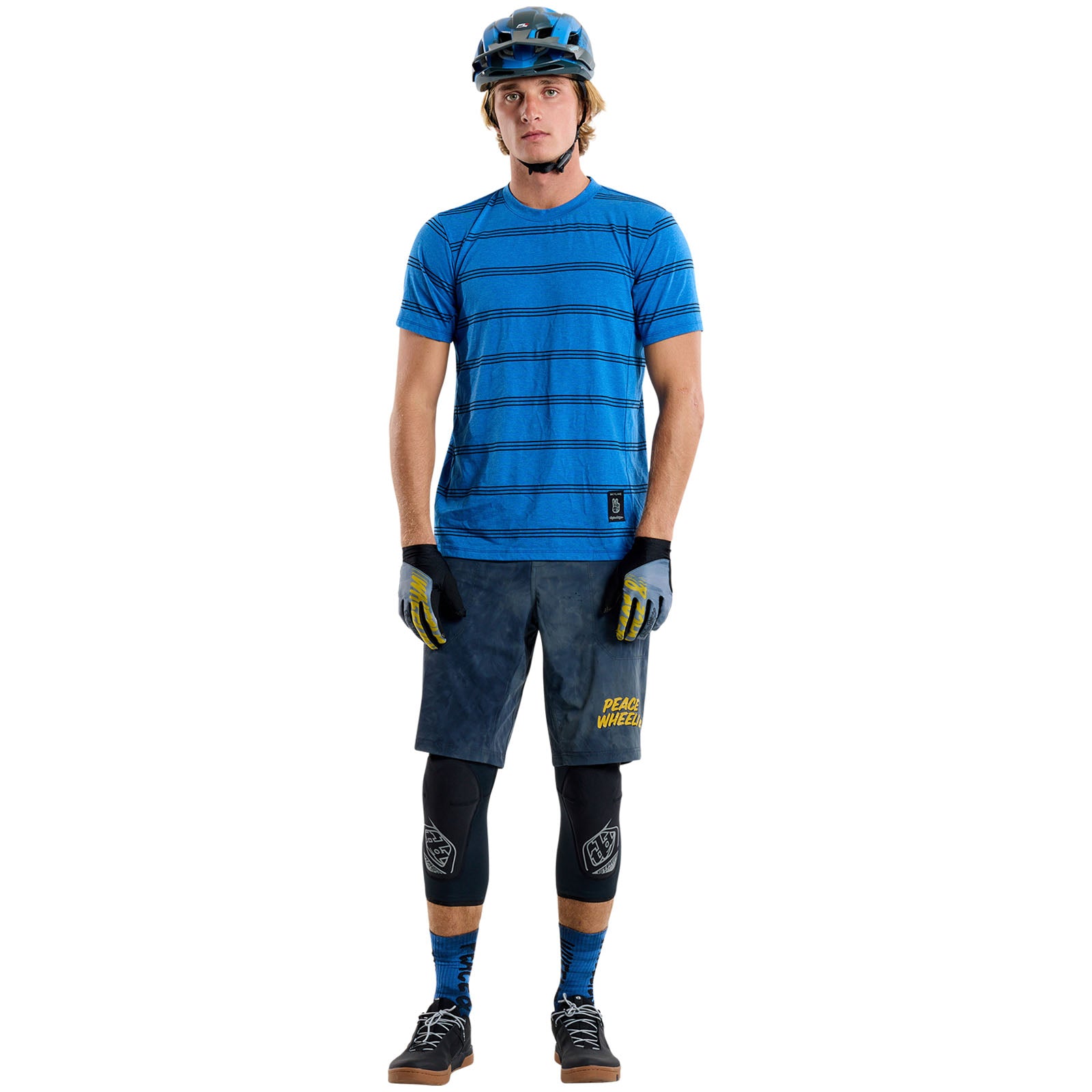 Skyline Short Sleeve Ride Tee Washed Out Cobalt - Image 4