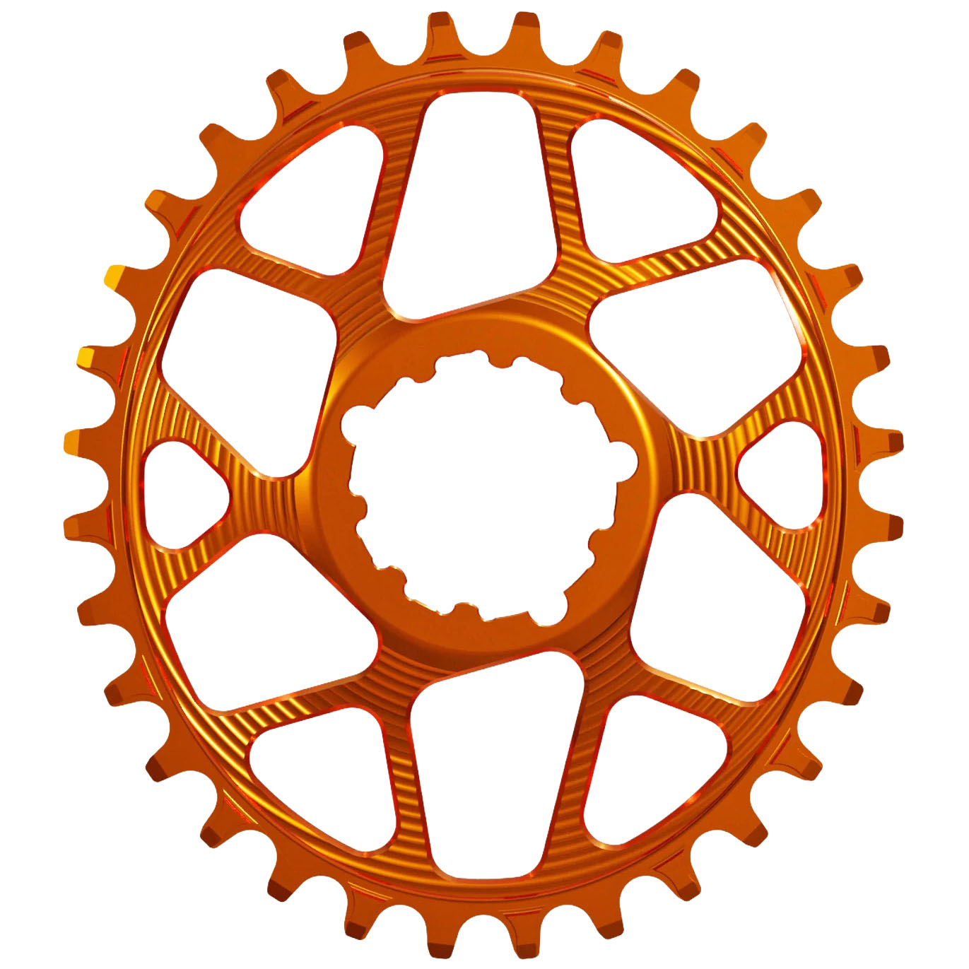 Works Components Oval Chainring  SRAM 3-Bolt 32T Boost 3mm Orange