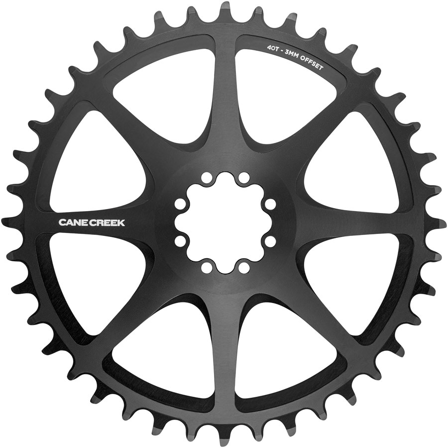 Cane Creek Direct Mount Chainring - 40t 8-Bolt Direct Mount 3mm Offset Black Cane Creek Direct Mount Chainring - 40t 8-Bolt Direct Mount 3mm Offset Black
