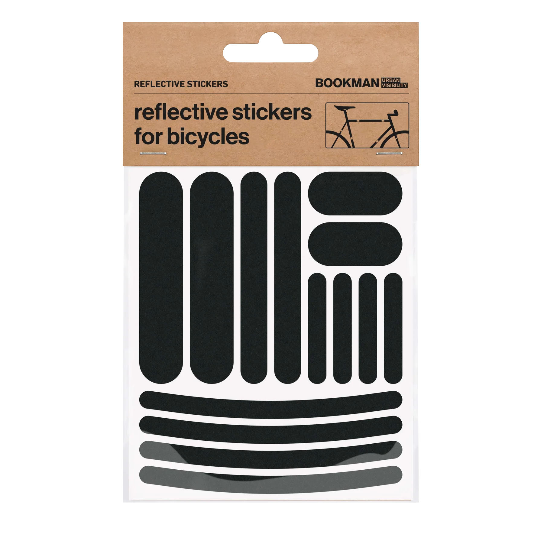 Bookman Visibility Reflective Stickers Strips Black Bookman Visibility Reflective Stickers Strips Black