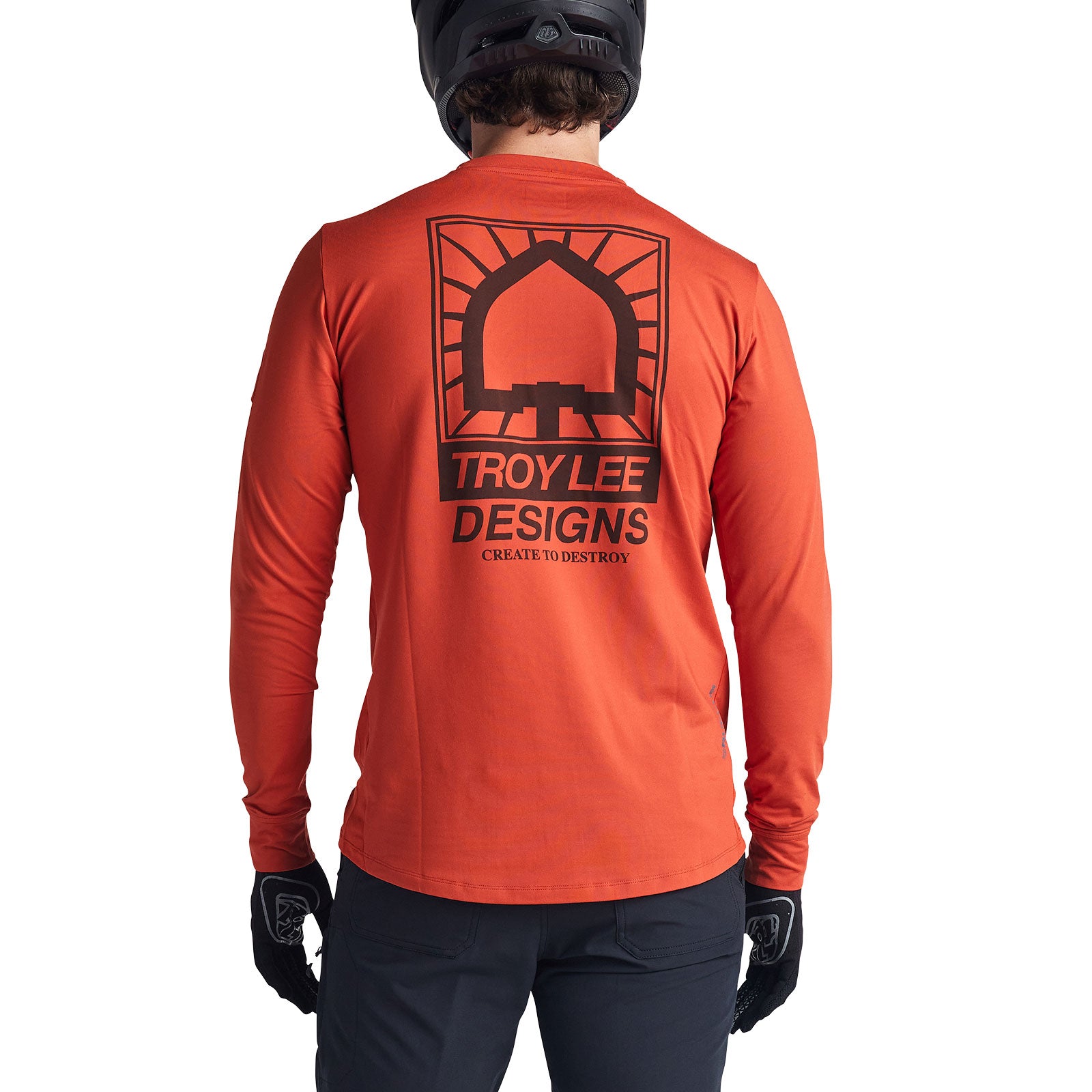 Ruckus Long Sleeve Ride Tee Create To Destroy Brick - Image 14