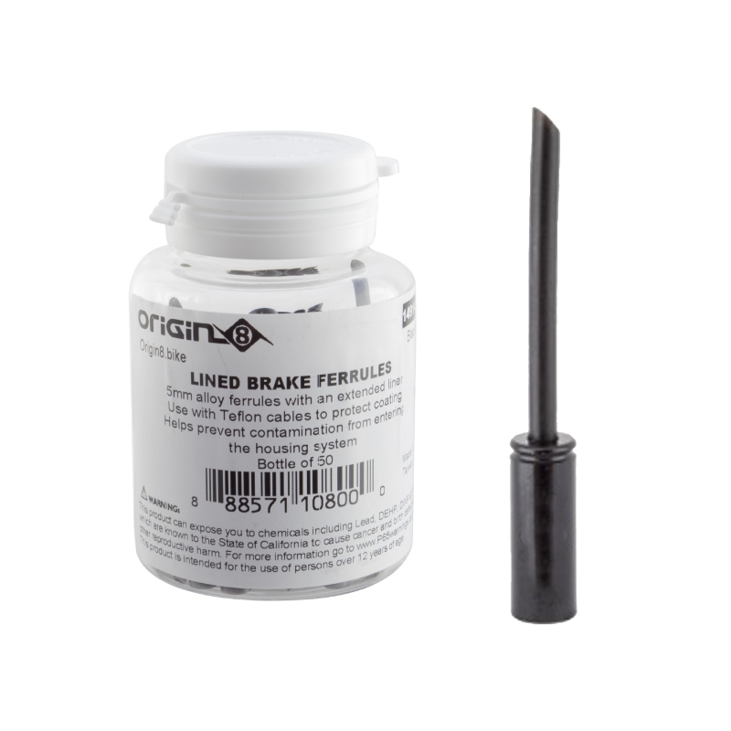 Origin8 Lined Brake Ferrules Brake 5mm Black Origin8 Lined Brake Ferrules Brake 5mm Black