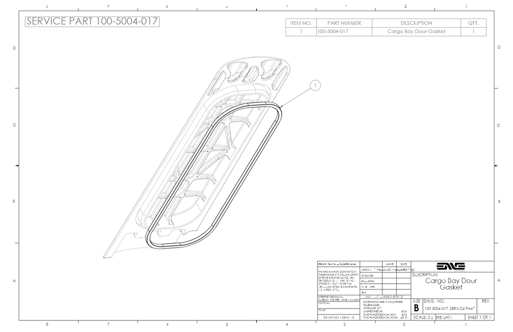 Cargo Bay Door Gasket - Default Title