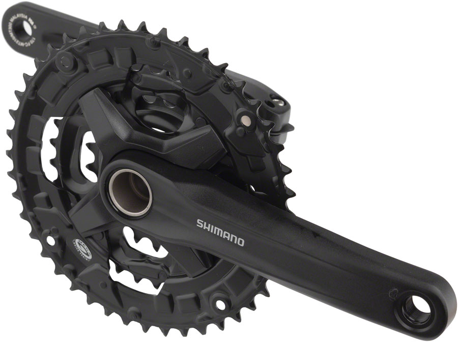 Shimano FC-MT210-3 Crankset - 9-Speed, Riveted 50mm Chainline, Black