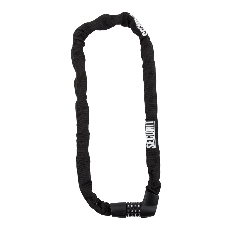 Securit Bronson Chain Combo Lock 7mm 3`7`/110cm Combo Blk