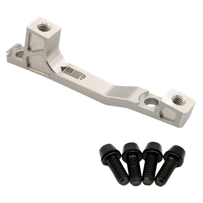 Freedom Coast Post Mount Brake Adapter 200mm+17 Silver