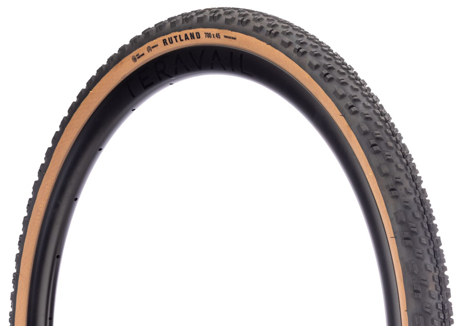 Teravail Rutland Tire - 700 x 45 Tubeless Folding Tan Durable Fast Compound