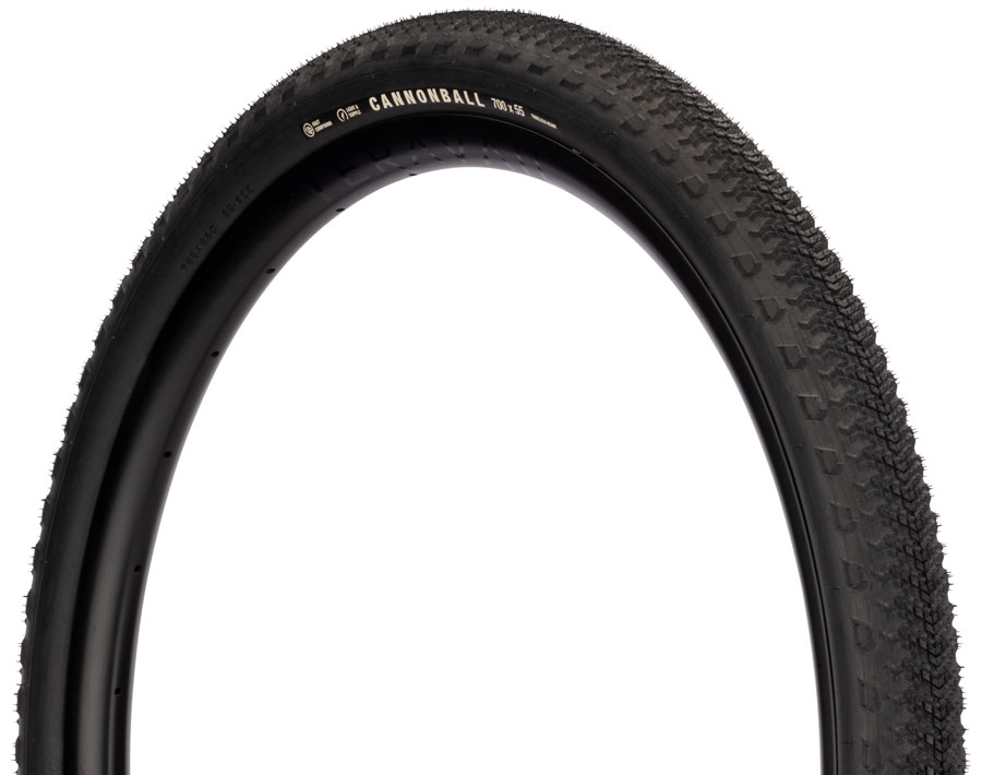 Teravail Cannonball Tire - 700 x 55 Tubeless Folding BLK Durable Fast Compound Teravail Cannonball Tire - 700 x 55 Tubeless Folding BLK Durable Fast Compound