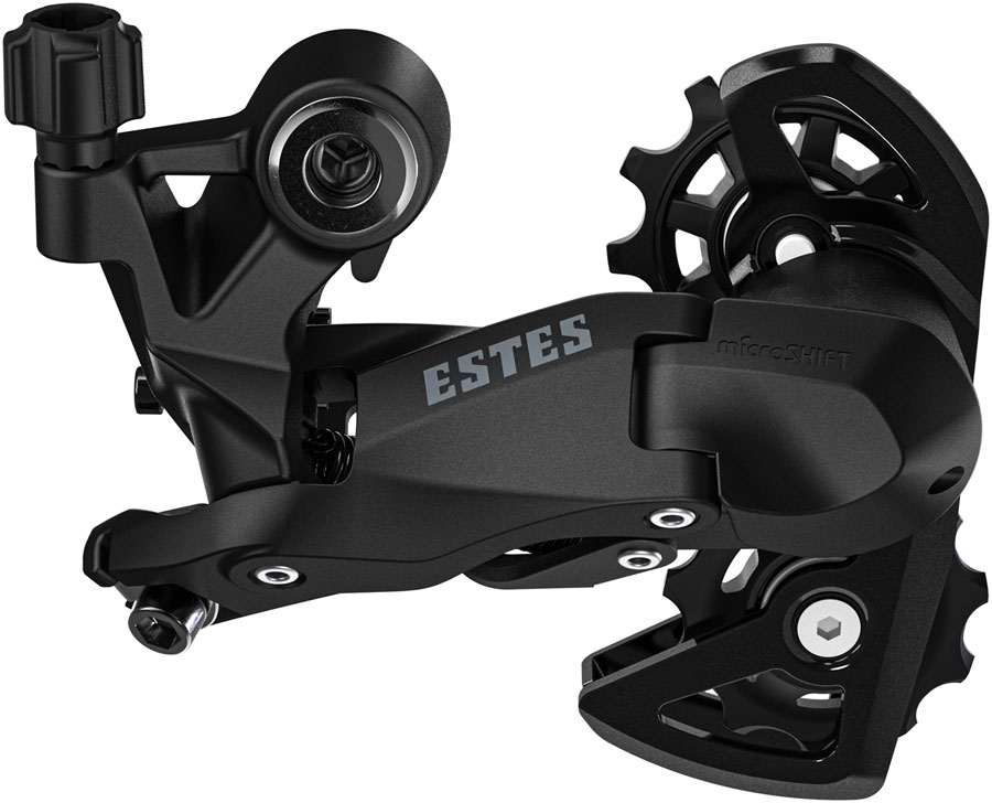 microSHIFT Estes Rear Derailleur - 7/8/9-Speed Super Short Cage 28-32t Max Cog 11-14t Min Cog 21t Capacity BLK