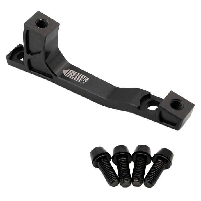 Freedom Coast Post Mount Brake Adapter 160/180mm+20 Black