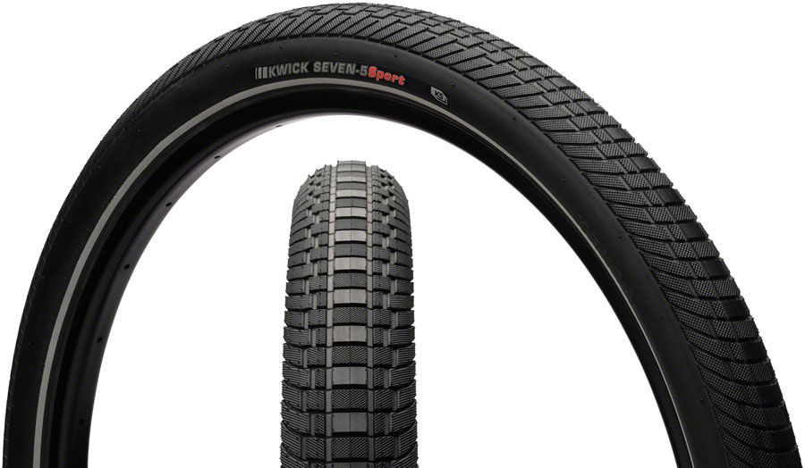 Kenda Kwick Seven.5 Tire - 27.5" Clincher Wire, Black/Reflective, 60tpi KS variant 4