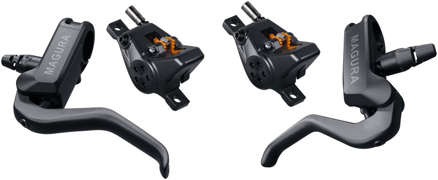 Magura MT A2 Disc Brake Lever Set - Left Right Levers Front Rear 2-Pistion Calipers BLK Magura MT A2 Disc Brake Lever Set - Left Right Levers Front Rear 2-Pistion Calipers BLK