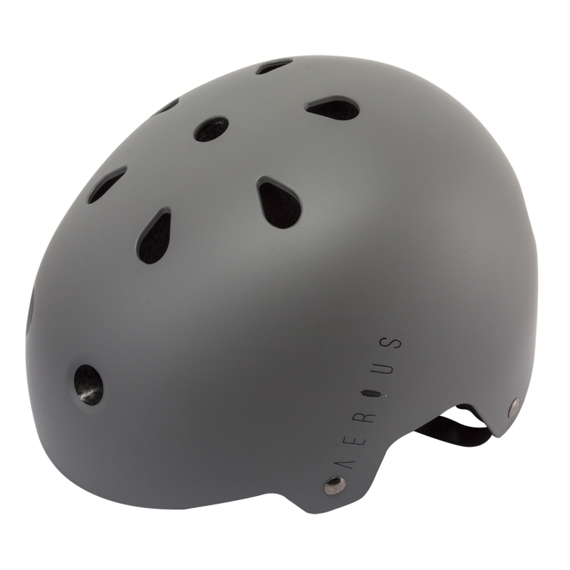 Aerius Skid Lid BMX/Skate ABS Hard Shell Grey 11 Adjustable