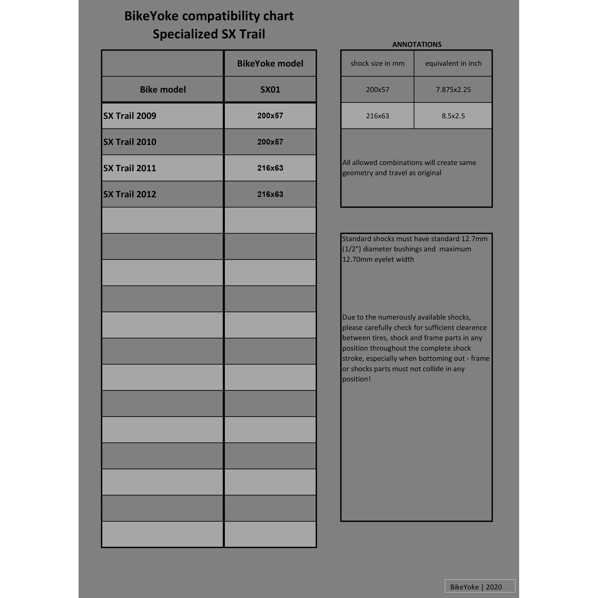 Bike Yoke Yoke SX01 SX Trail 2009-12 Bike Yoke Yoke SX01 SX Trail 2009-12