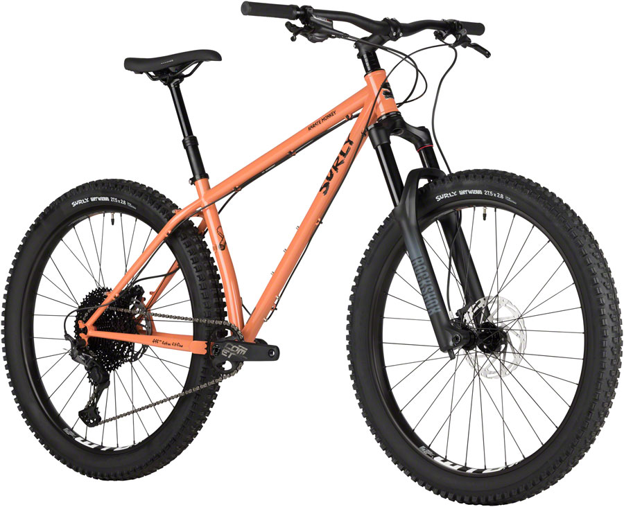 Surly Karate Monkey Front Suspension Bike - 27.5", Steel, Peach Salmon Sundae - Image 2
