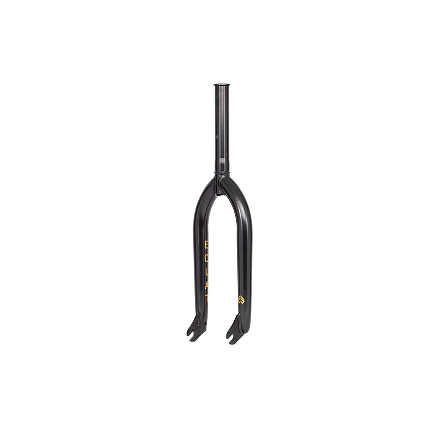 Eclat Storm XLT 28 BMX Fork 20'' 1-1/8'' 10x100mm Rake: 28mm Black Eclat Storm XLT 28 BMX Fork 20'' 1-1/8'' 10x100mm Rake: 28mm Black