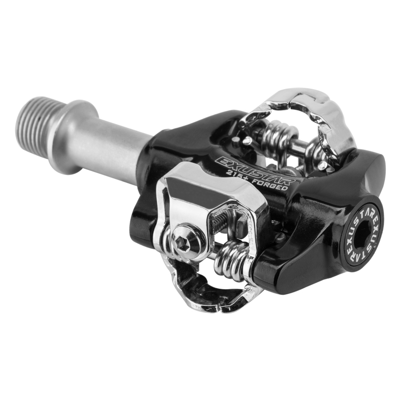Exustar PM215+ MTB Pedals 9/16` Sealed Cart. Black/Silver SPD Exustar PM215+ MTB Pedals 9/16` Sealed Cart. Black/Silver SPD