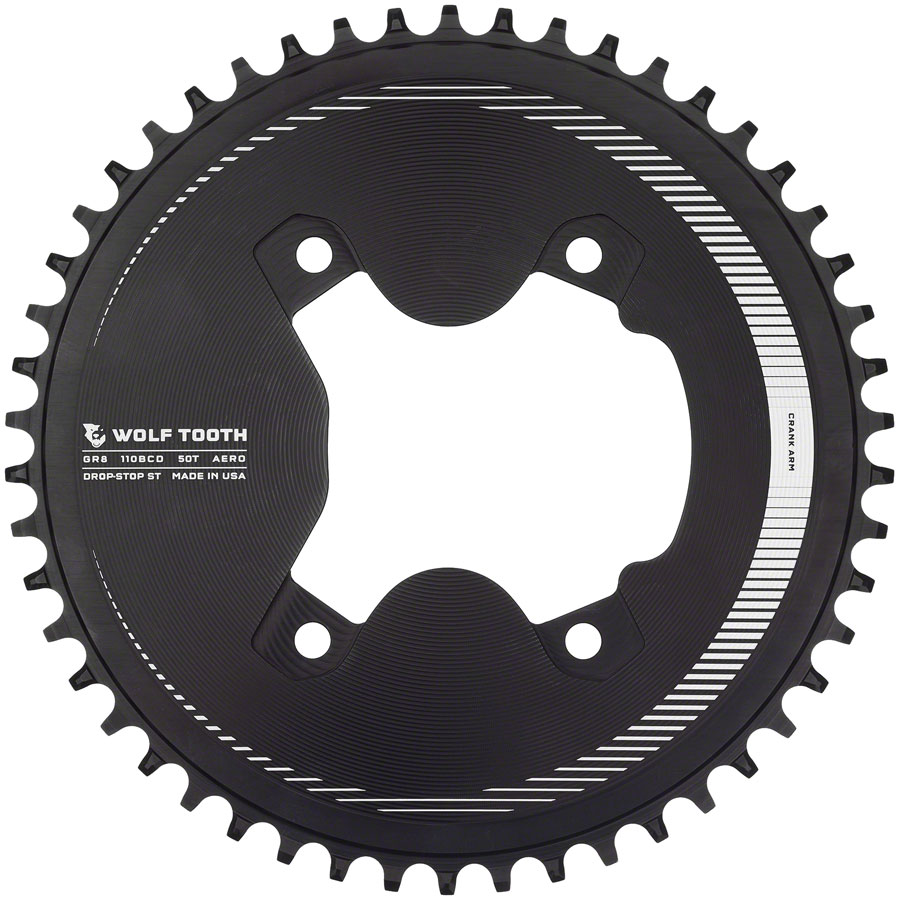 Wolf Tooth Aero 110 Asymmetric BCD Chainring - Shimano GRX 800 variant 2