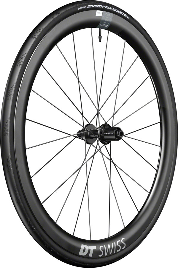 DT Swiss ERC 1400 DiCut 45 Rear Wheel - 700 12 x 142mm Center-Lock HG11 Road/XDR Ratchet EXP 36 BLK WTS w/Grand Prix 5000 STR Tire