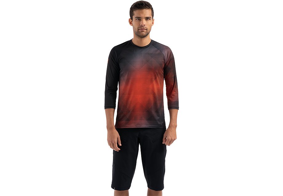 Specialized Demo 3/4 Jersey Men Black / Rocket Red Refraction L