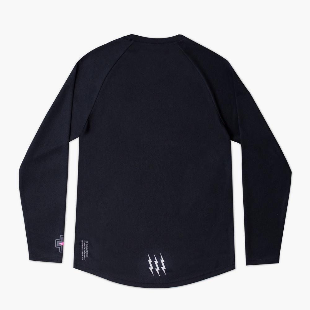 Long Sleeve Mountain Bike Jersey - Black - Image 2