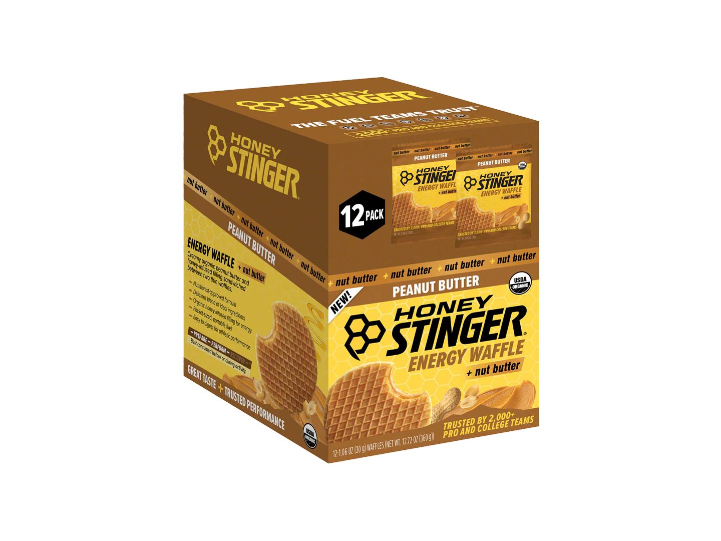 Supplement Honey Stinger Nut Butter Waffle PeanutButter 12PK