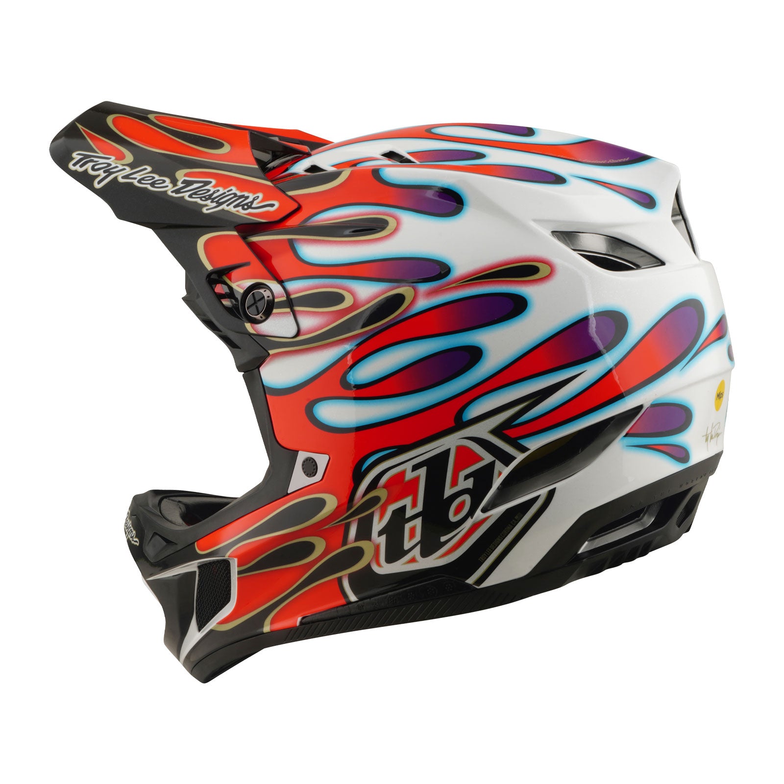 D4 Composite Helmet Overspray White / Red - Image 5