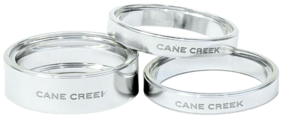 Cane Creek Interlok Chroma Studio Headset Spacer Kit - 1 10mm 2 5mm Silver Cane Creek Interlok Chroma Studio Headset Spacer Kit - 1 10mm 2 5mm Silver