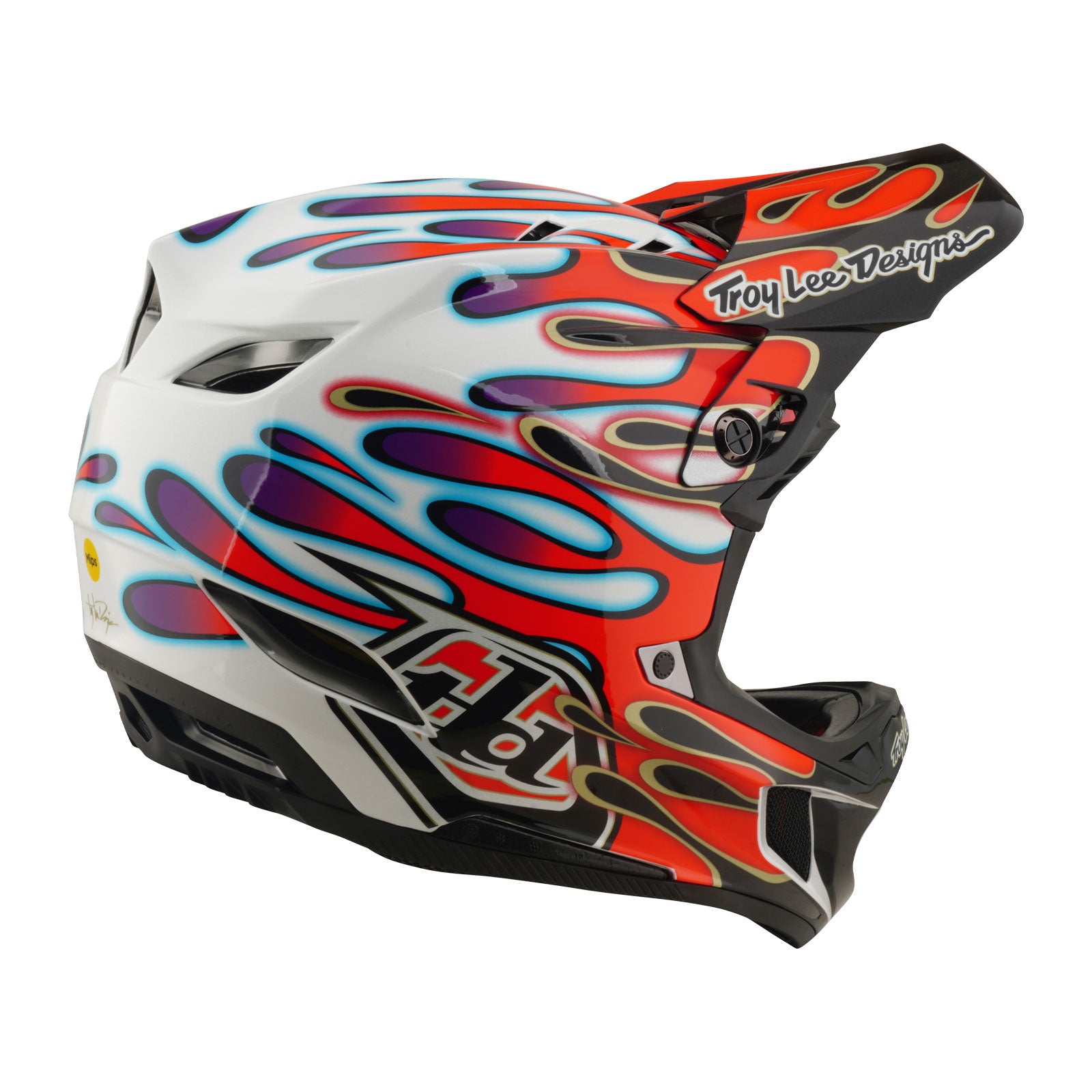 D4 Composite Helmet Overspray White / Red - Image 2