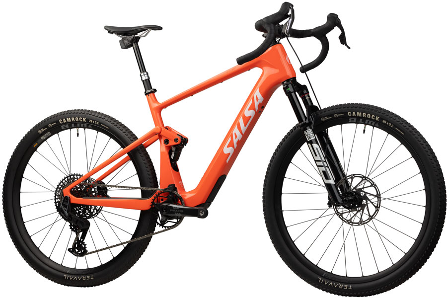 Salsa Wanderosa C Force X0 AXS Transmission Ebike - 29" Carbon Coral - Image 3