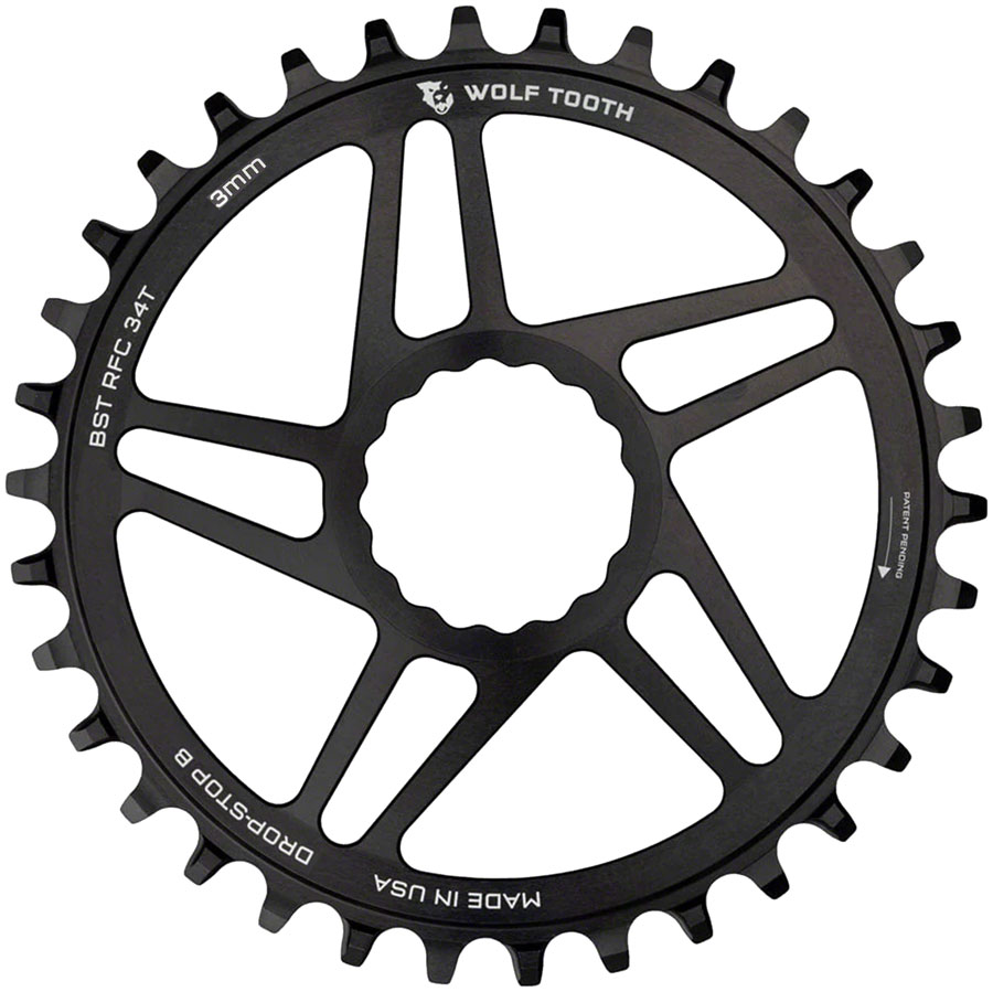 Wolf Tooth Direct Mount Chainring - RaceFace/Easton CINCH Direct Mount, Black variant 4