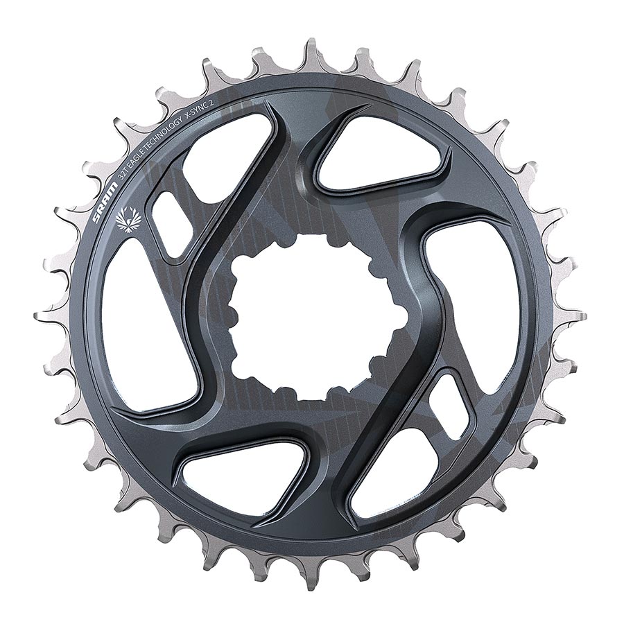 SRAM GX Eagle C1 Chainring Teeth: 34 Speed: 11/12 BCD: Direct Mount Aluminum Grey 3mm