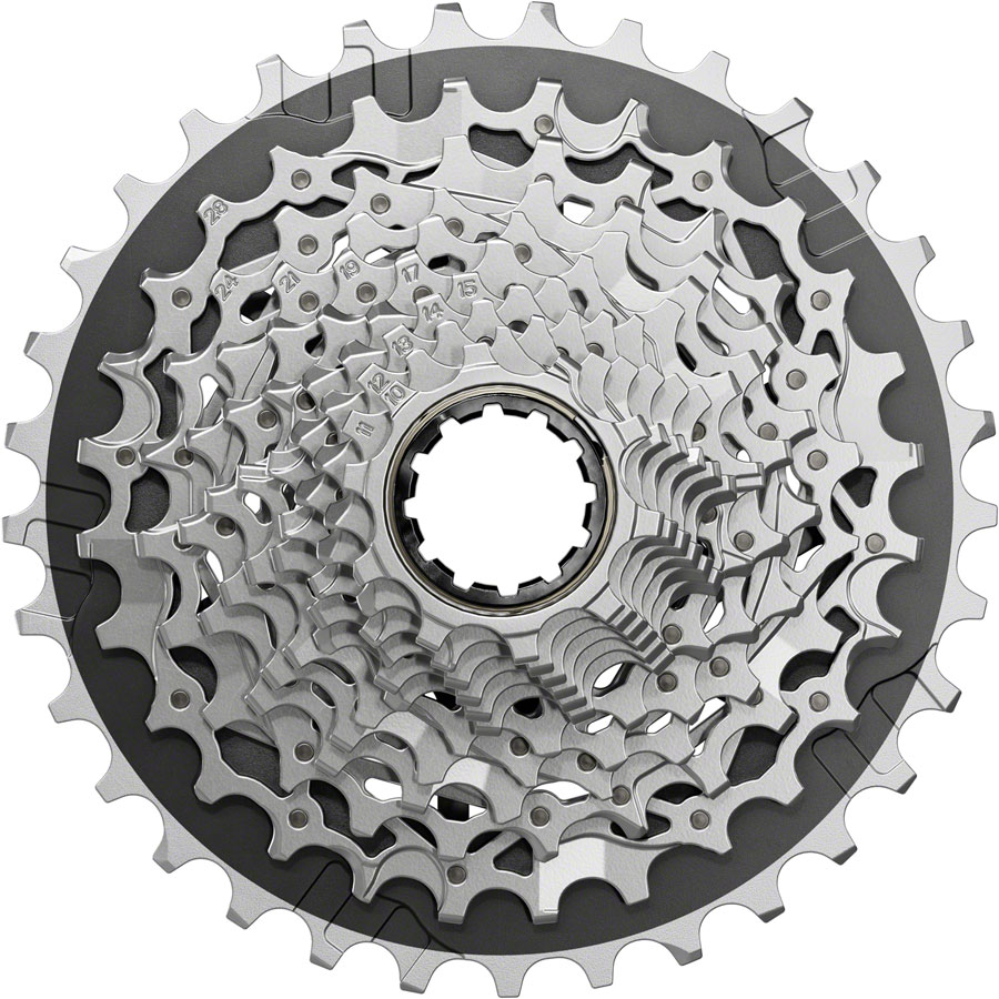 SRAM Force XG-1270 Cassette - 12-Speed 10-33t Silver For XDR Driver Body E1