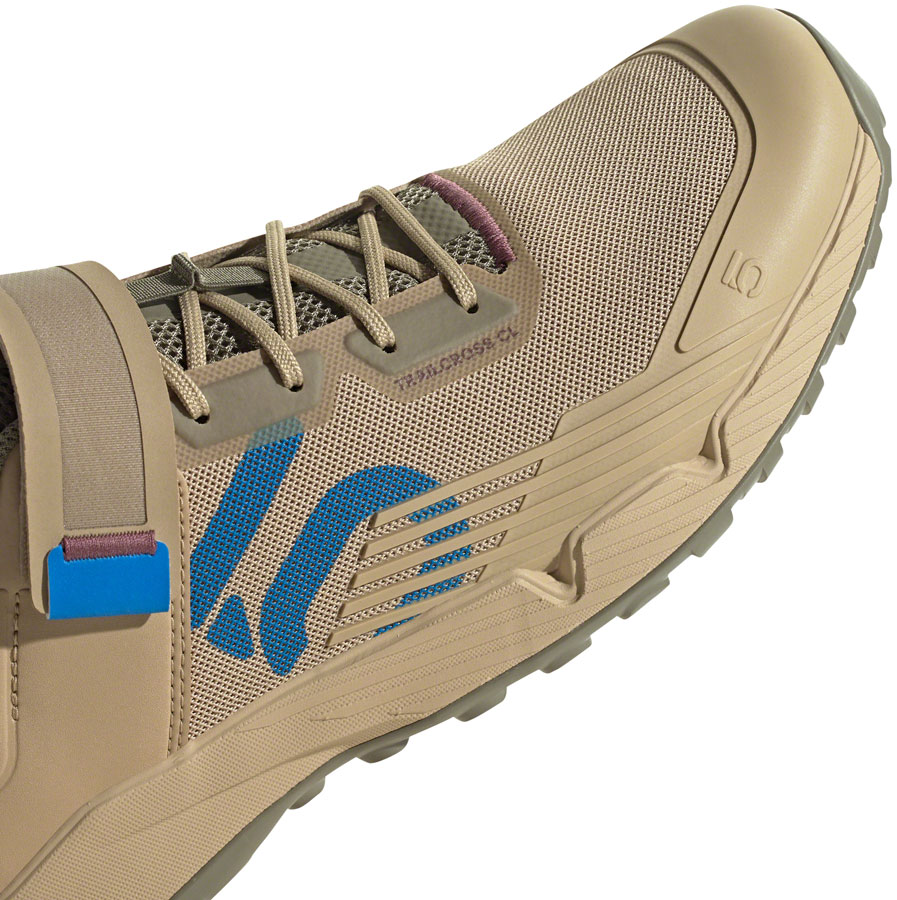 Five Ten Trailcross Mountain Clipless Shoes - Men's, Beige Tone/Blue Rush/Orbit Green - Image 4