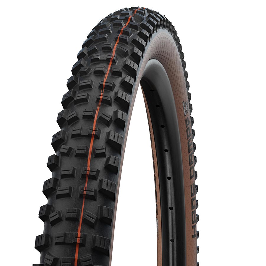 Schwalbe Hans Dampf Addix Mountain Tire 29"x2.35 Folding Tubeless Ready Addix Soft Super Trail 67TPI Tanwall